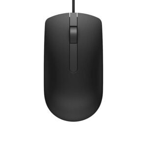 Dell MS116 Wired Mouse, 1000 DPI, Scrolling Wheel, 2 Buttons, 1 x USB, Optical LED Tracking, Plug and Play, Scrolling Wheel, Black
